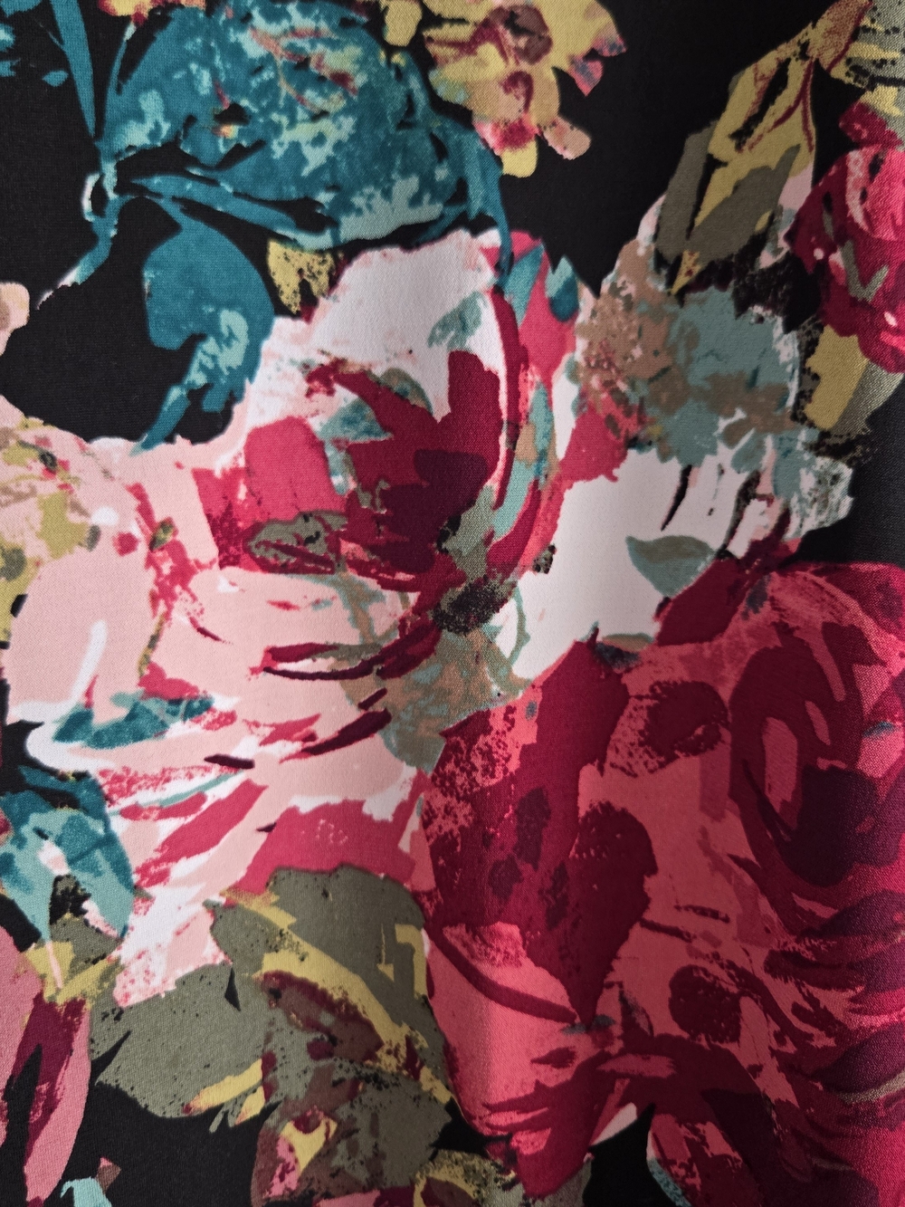 Multicolor Floral Dark Cottagecore Whimsigoth Bell Sleeve Swing Dress 12 - Picture 5 of 8
